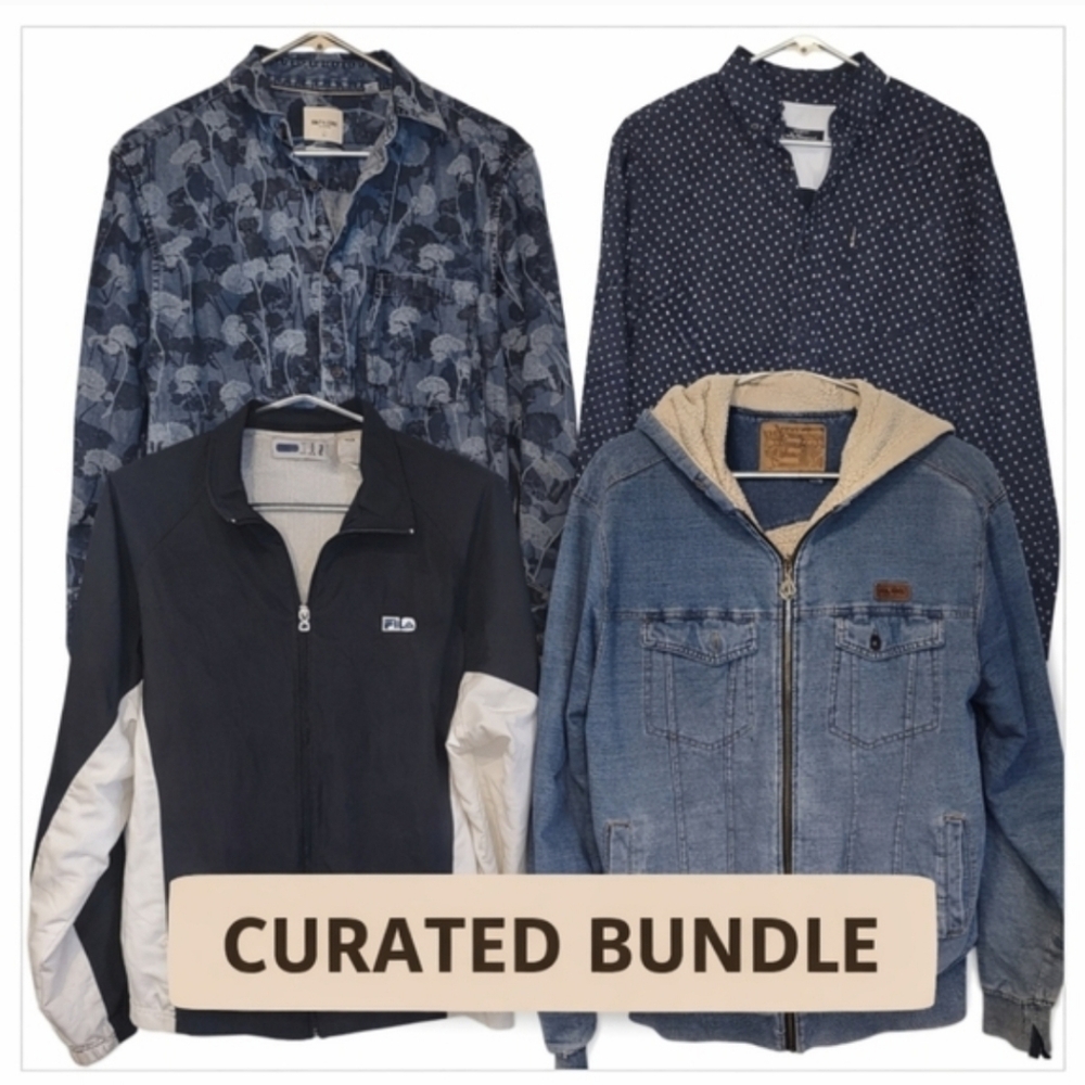 Men’s Small Reseller Bundle 4pc Volcom FILA Ben Sherman Y2K Mod Indie Lot